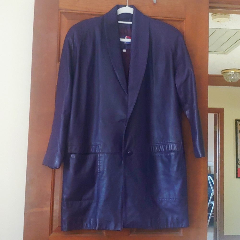 Leather coat